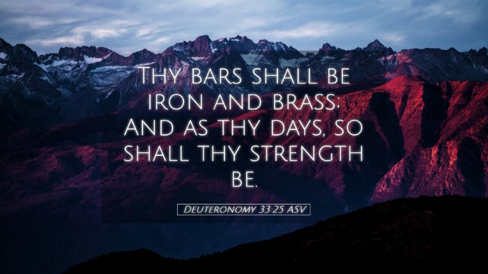 Picture 05 - Deuteronomy 33:25 ASV Desktop Wallpaper - Thy bars shall be iron and brass; And as thy - Desktop Bible Verse Wallpaper