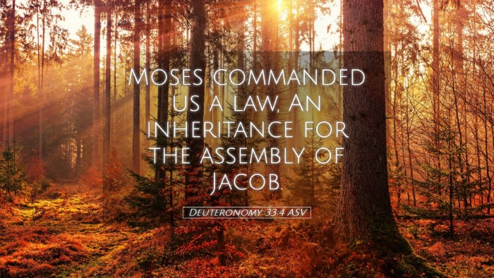 Picture 05 - Deuteronomy 33:4 ASV Desktop Wallpaper - Moses commanded us a law, An inheritance for the - Desktop Bible Verse Wallpaper