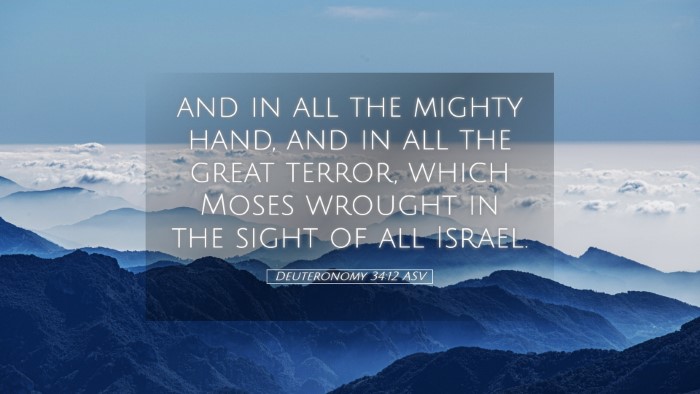 Picture 05 - Deuteronomy 34:12 ASV Desktop Wallpaper - and in all the mighty hand, and in all the great - Desktop Bible Verse Wallpaper