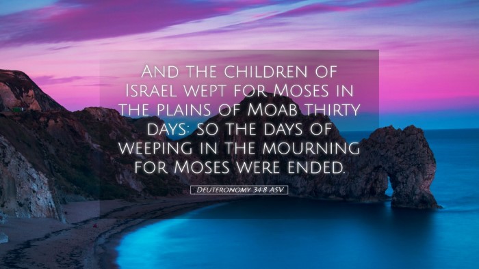 Picture 05 - Deuteronomy 34:8 ASV Desktop Wallpaper - And the children of Israel wept for Moses in the - Desktop Bible Verse Wallpaper