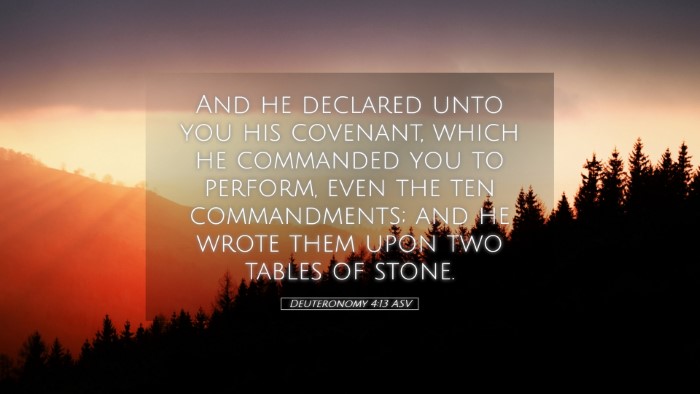 Picture 05 - Deuteronomy 4:13 ASV Desktop Wallpaper - And he declared unto you his covenant, which he - Desktop Bible Verse Wallpaper