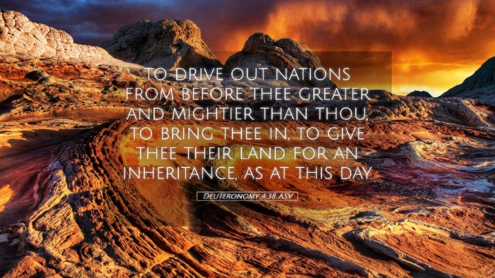 Picture 05 - Deuteronomy 4:38 ASV Desktop Wallpaper - to drive out nations from before thee greater and - Desktop Bible Verse Wallpaper