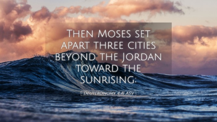 Picture 05 - Deuteronomy 4:41 ASV Desktop Wallpaper - Then Moses set apart three cities beyond the - Desktop Bible Verse Wallpaper