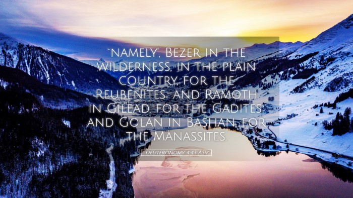 Picture 05 - Deuteronomy 4:43 ASV Desktop Wallpaper - `namely', Bezer in the wilderness, in the plain - Desktop Bible Verse Wallpaper