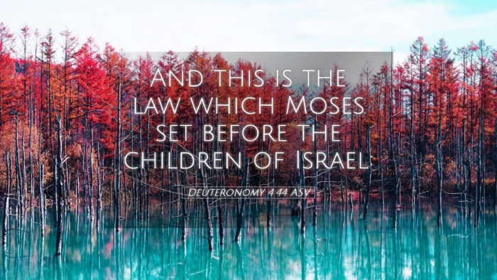 Picture 05 - Deuteronomy 4:44 ASV Desktop Wallpaper - And this is the law which Moses set before the - Desktop Bible Verse Wallpaper