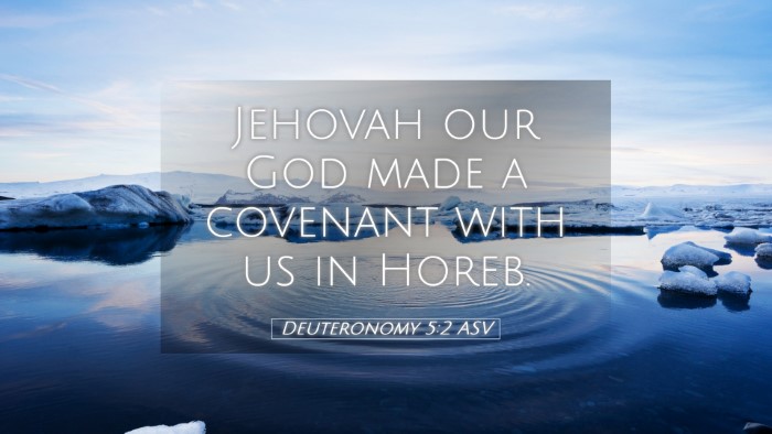 Picture 05 - Deuteronomy 5:2 ASV Desktop Wallpaper - Jehovah our God made a covenant with us in - Desktop Bible Verse Wallpaper