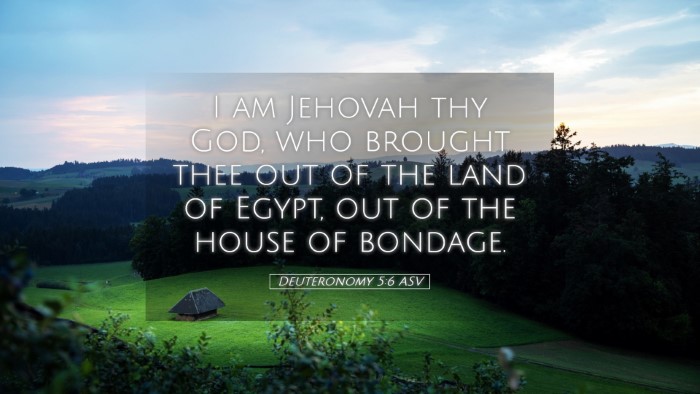 Picture 05 - Deuteronomy 5:6 ASV Desktop Wallpaper - I am Jehovah thy God, who brought thee out of the - Desktop Bible Verse Wallpaper