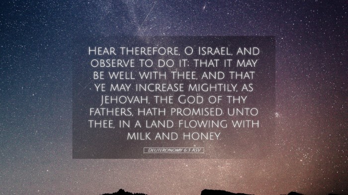 Picture 05 - Deuteronomy 6:3 ASV Desktop Wallpaper - Hear therefore, O Israel, and observe to do it; - Desktop Bible Verse Wallpaper
