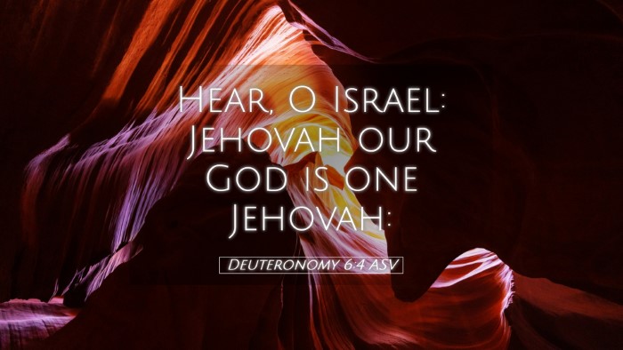 Picture 05 - Deuteronomy 6:4 ASV Desktop Wallpaper - Hear, O Israel: Jehovah our God is one - Desktop Bible Verse Wallpaper