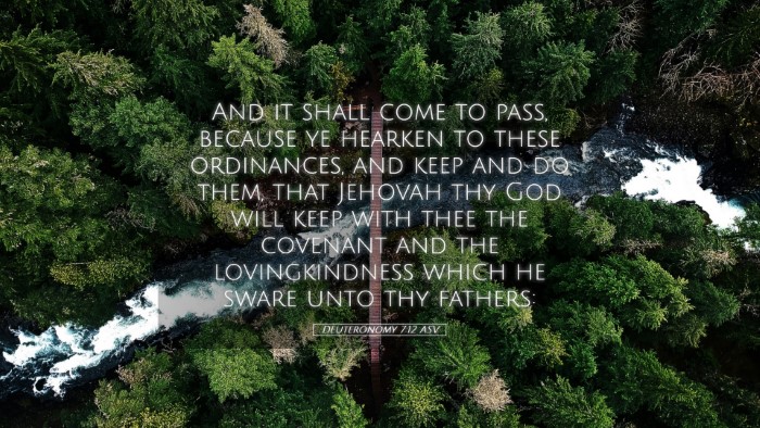 Picture 05 - Deuteronomy 7:12 ASV Desktop Wallpaper - And it shall come to pass, because ye hearken to - Desktop Bible Verse Wallpaper