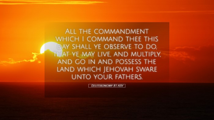 Picture 05 - Deuteronomy 8:1 ASV Desktop Wallpaper - All the commandment which I command thee this day - Desktop Bible Verse Wallpaper