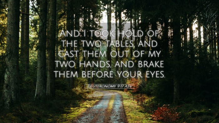 Picture 05 - Deuteronomy 9:17 ASV Desktop Wallpaper - And I took hold of the two tables, and cast them - Desktop Bible Verse Wallpaper