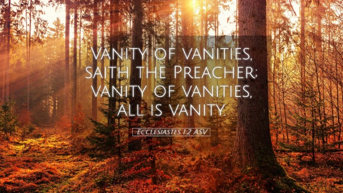 Picture 05 - Ecclesiastes 1:2 ASV Desktop Wallpaper - Vanity of vanities, saith the Preacher; vanity of - Desktop Bible Verse Wallpaper