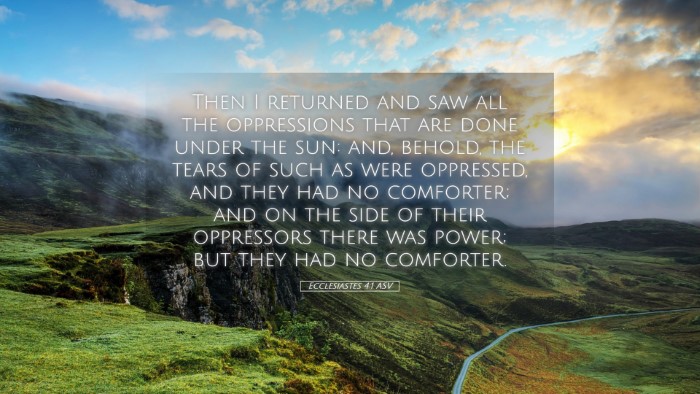 Picture 05 - Ecclesiastes 4:1 ASV Desktop Wallpaper - Then I returned and saw all the oppressions that - Desktop Bible Verse Wallpaper