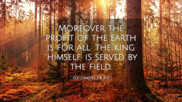 Picture 05 - Ecclesiastes 5:9 ASV Desktop Wallpaper - Moreover the profit of the earth is for all: the - Desktop Bible Verse Wallpaper