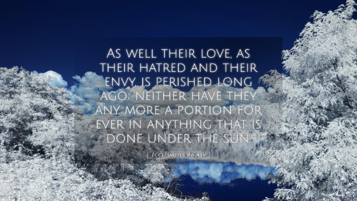 Picture 05 - Ecclesiastes 9:6 ASV Desktop Wallpaper - As well their love, as their hatred and their - Desktop Bible Verse Wallpaper
