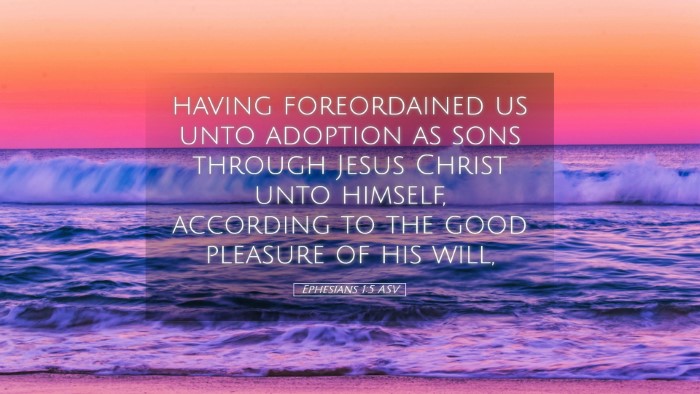 Picture 05 - Ephesians 1:5 ASV Desktop Wallpaper - having foreordained us unto adoption as sons - Desktop Bible Verse Wallpaper