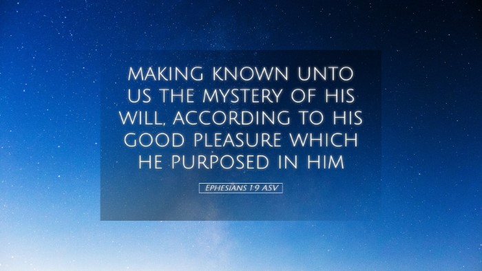 Picture 05 - Ephesians 1:9 ASV Desktop Wallpaper - making known unto us the mystery of his will, - Desktop Bible Verse Wallpaper