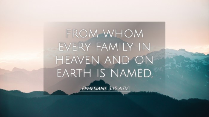 Picture 05 - Ephesians 3:15 ASV Desktop Wallpaper - from whom every family in heaven and on earth is - Desktop Bible Verse Wallpaper