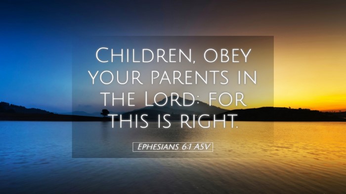 Picture 05 - Ephesians 6:1 ASV Desktop Wallpaper - Children, obey your parents in the Lord: for this - Desktop Bible Verse Wallpaper