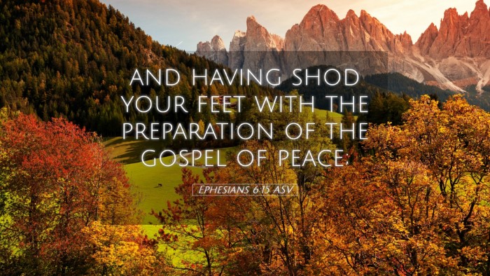 Picture 05 - Ephesians 6:15 ASV Desktop Wallpaper - and having shod your feet with the preparation of - Desktop Bible Verse Wallpaper