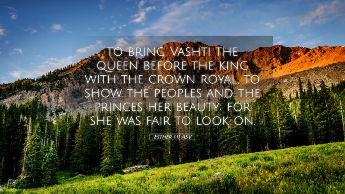 Picture 05 - Esther 1:11 ASV Desktop Wallpaper - to bring Vashti the queen before the king with - Desktop Bible Verse Wallpaper