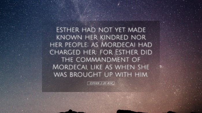 Picture 05 - Esther 2:20 ASV Desktop Wallpaper - Esther had not yet made known her kindred nor her - Desktop Bible Verse Wallpaper