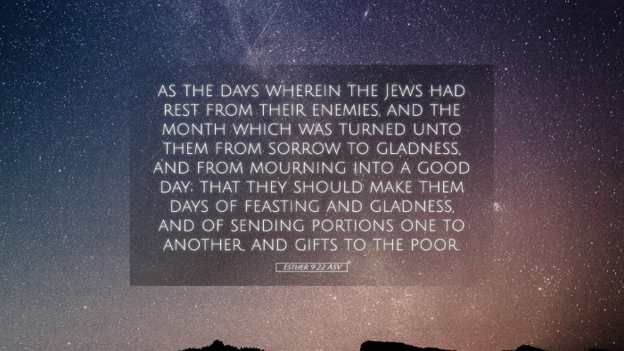 Picture 05 - Esther 9:22 ASV Desktop Wallpaper - as the days wherein the Jews had rest from their - Desktop Bible Verse Wallpaper