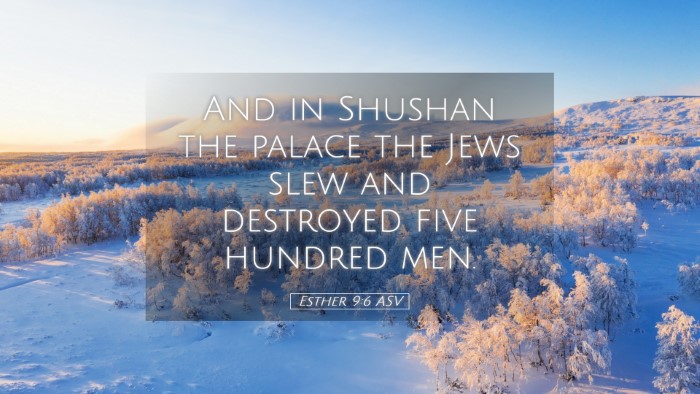 Picture 05 - Esther 9:6 ASV Desktop Wallpaper - And in Shushan the palace the Jews slew and - Desktop Bible Verse Wallpaper