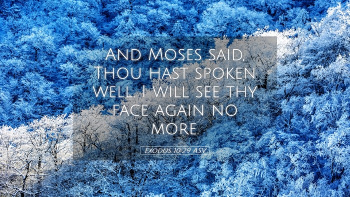 Picture 05 - Exodus 10:29 ASV Desktop Wallpaper - And Moses said, Thou hast spoken well. I will see - Desktop Bible Verse Wallpaper