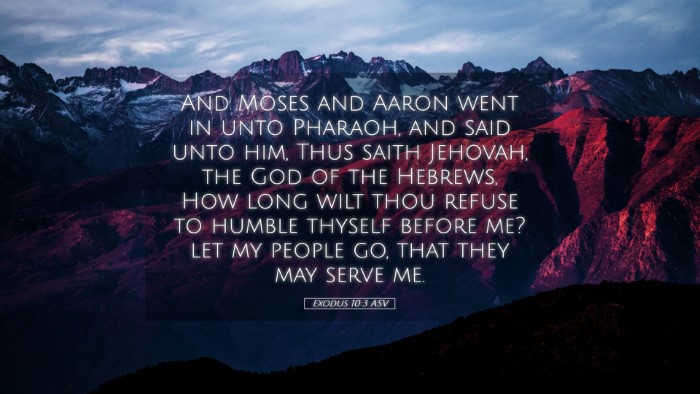 Picture 05 - Exodus 10:3 ASV Desktop Wallpaper - And Moses and Aaron went in unto Pharaoh, and - Desktop Bible Verse Wallpaper