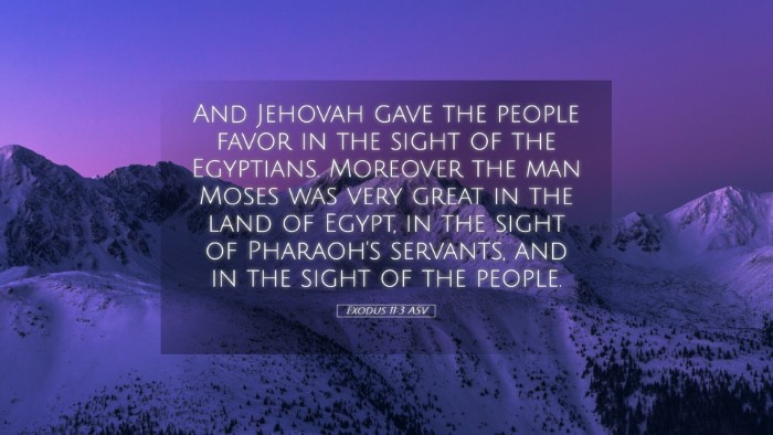 Picture 05 - Exodus 11:3 ASV Desktop Wallpaper - And Jehovah gave the people favor in the sight of - Desktop Bible Verse Wallpaper