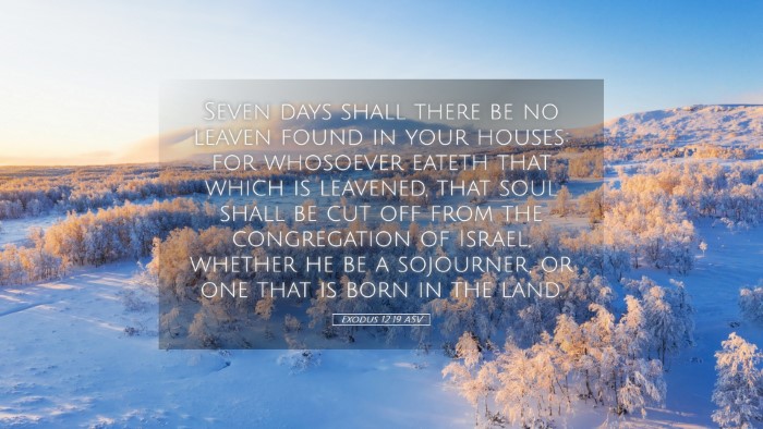 Picture 05 - Exodus 12:19 ASV Desktop Wallpaper - Seven days shall there be no leaven found in your - Desktop Bible Verse Wallpaper