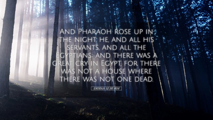 Picture 05 - Exodus 12:30 ASV Desktop Wallpaper - And Pharaoh rose up in the night, he, and all his - Desktop Bible Verse Wallpaper