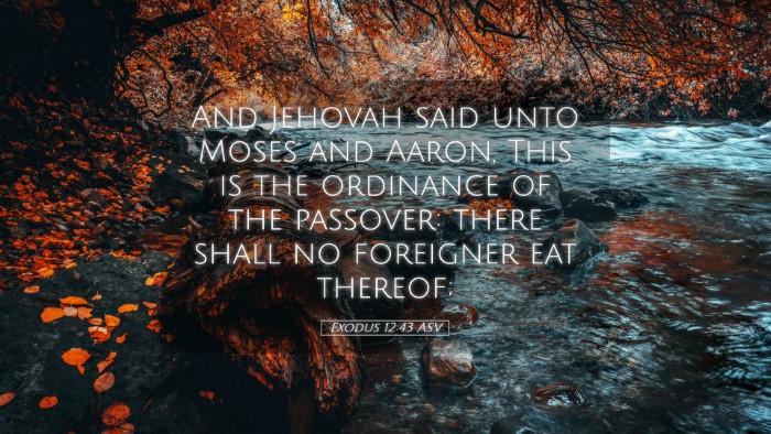 Picture 05 - Exodus 12:43 ASV Desktop Wallpaper - And Jehovah said unto Moses and Aaron, This is - Desktop Bible Verse Wallpaper