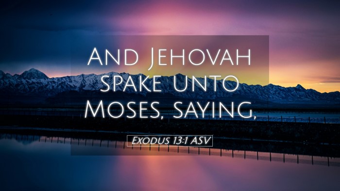 Picture 05 - Exodus 13:1 ASV Desktop Wallpaper - And Jehovah spake unto Moses, - Desktop Bible Verse Wallpaper