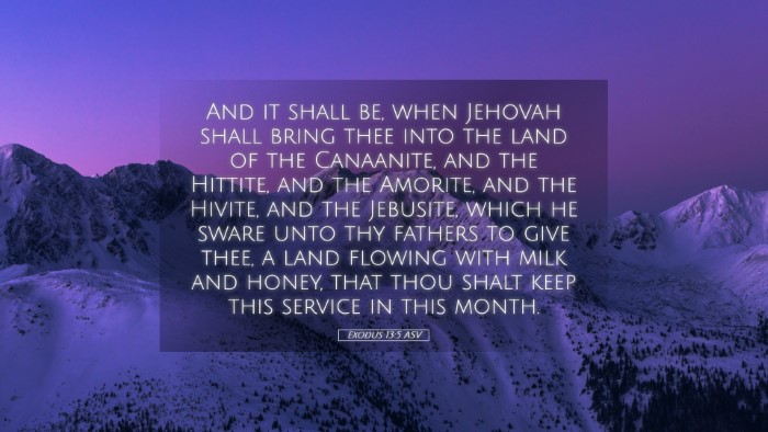 Picture 05 - Exodus 13:5 ASV Desktop Wallpaper - And it shall be, when Jehovah shall bring thee - Desktop Bible Verse Wallpaper