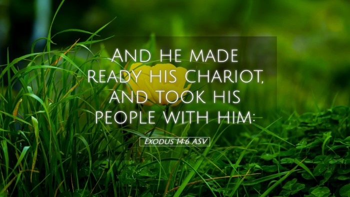 Picture 05 - Exodus 14:6 ASV Desktop Wallpaper - And he made ready his chariot, and took his - Desktop Bible Verse Wallpaper