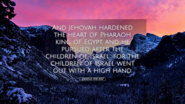 Picture 05 - Exodus 14:8 ASV Desktop Wallpaper - And Jehovah hardened the heart of Pharaoh king of - Desktop Bible Verse Wallpaper