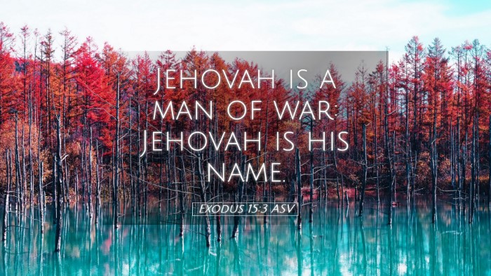 Picture 05 - Exodus 15:3 ASV Desktop Wallpaper - Jehovah is a man of war: Jehovah is his - Desktop Bible Verse Wallpaper