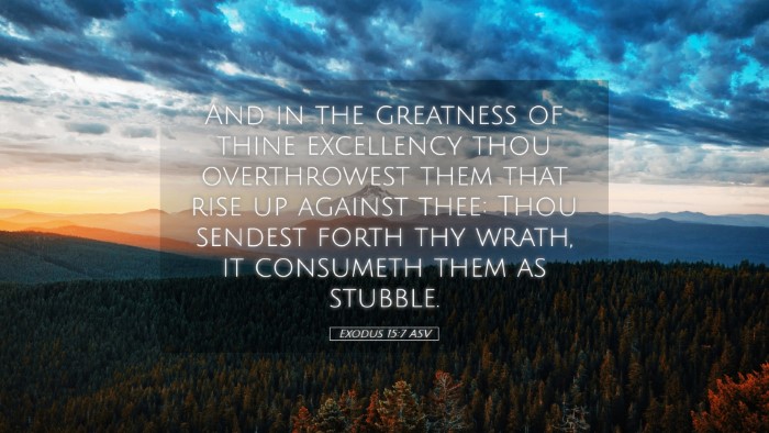 Picture 05 - Exodus 15:7 ASV Desktop Wallpaper - And in the greatness of thine excellency thou - Desktop Bible Verse Wallpaper
