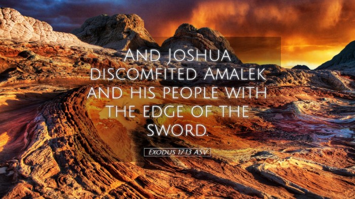 Picture 05 - Exodus 17:13 ASV Desktop Wallpaper - And Joshua discomfited Amalek and his people with - Desktop Bible Verse Wallpaper