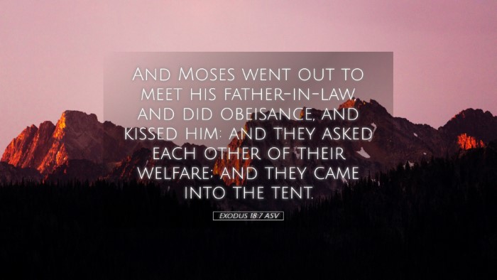Picture 05 - Exodus 18:7 ASV Desktop Wallpaper - And Moses went out to meet his father-in-law, and - Desktop Bible Verse Wallpaper