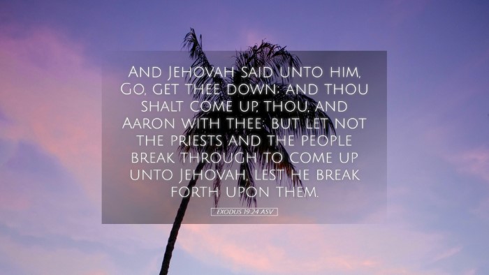 Picture 05 - Exodus 19:24 ASV Desktop Wallpaper - And Jehovah said unto him, Go, get thee down; and - Desktop Bible Verse Wallpaper