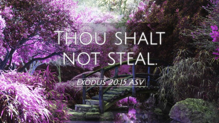 Picture 05 - Exodus 20:15 ASV Desktop Wallpaper - Thou shalt not - Desktop Bible Verse Wallpaper