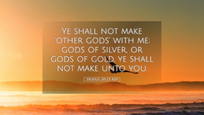 Picture 05 - Exodus 20:23 ASV Desktop Wallpaper - Ye shall not make `other gods' with me; gods of - Desktop Bible Verse Wallpaper