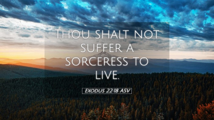 Picture 05 - Exodus 22:18 ASV Desktop Wallpaper - Thou shalt not suffer a sorceress to - Desktop Bible Verse Wallpaper