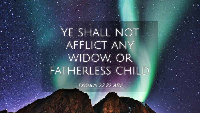 Picture 05 - Exodus 22:22 ASV Desktop Wallpaper - Ye shall not afflict any widow, or fatherless - Desktop Bible Verse Wallpaper