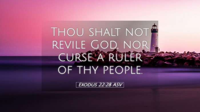 Picture 05 - Exodus 22:28 ASV Desktop Wallpaper - Thou shalt not revile God, nor curse a ruler of - Desktop Bible Verse Wallpaper
