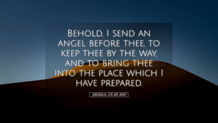 Picture 05 - Exodus 23:20 ASV Desktop Wallpaper - Behold, I send an angel before thee, to keep thee - Desktop Bible Verse Wallpaper